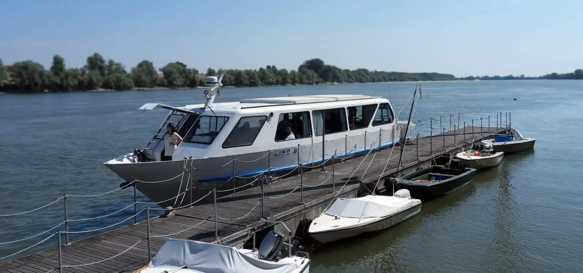 By boat