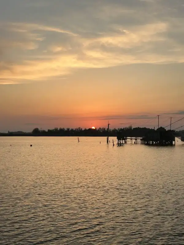 Fish & Sunset: the Sunset in the Lagoon