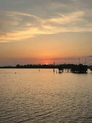 Fish & Sunset: the Sunset in the Lagoon