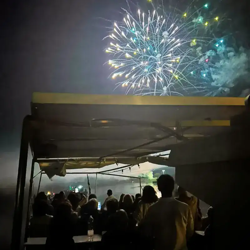 Fuochi d'artificio con cocomerata - Notte Rosa con la motonave Albatros